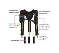 (SW101-Amarillo) Herramientas MELOTOUGH Bolsas de herramientas Trabillas para cinturón con soporte grande para