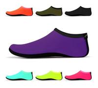 SWA15PU3XL Calcetines de Agua Unisex - Calcetines de Interior para Yoga, Playa, Surf, Buceo, Casa y Piscina - Niños y Adultos - Púrpura - UE 44-45