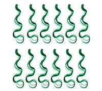 SWACC 12 extensiones de cabello sintético rizado, ondulado, de un solo color, con clip, color verde