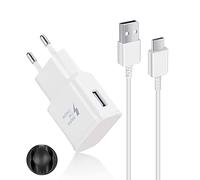 Swadaws - Cargador USB Adaptable Compatible con Samsung Galaxy Z Flip 3, S21, S20 Plus, S10e, S10, S9, S8, S8 Plus, Note 10, Note9, Note8, AFC Fast Charge Portable con Cable USB a C 150 cm, Color