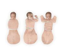 SwaddleDesigns 6-Way Omni Swaddle Sack Arms Up Swaddle for Newborn, More Options to Calm Startle Reflex, Improves Sleep, Easy Transition Baby Sleep Sack, Small, 0-3 Mo, 6-12 lbs, Heathered Peach Blush
