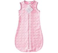 SwaddleDesigns Saco de dormir Cozy zzZipMe, Círculos, Rosa pastel, 6-12 meses
