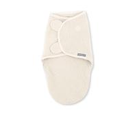 SwaddleMe by Ingenuity Manta Envolvimiento Bebé Muselina, Saco de dormir bebe - 1.5 TOG, Crema/Beige, Plegable Cambio Fácil, 0-3 Meses