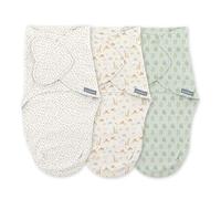 SwaddleMe by Ingenuity, Saco de Dormir para Bebé 100% algodón, mejora el sueño y calma el reflejo de sobresalto, 0-3 meses, 1,0 TOG, pack de 3 - Safari