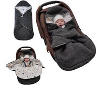 SWADDYL Bebé, niño envolver manta, para Silla de coche, cochecito, grupo 0, Maxi-cosi, Peg-Pérego, saco, recién nacido, Polar Afelpado y algodón, fabricado en Europa (Blanco)