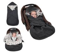 Swaddyl Bebé, niño Envolver Manta, para Silla de Coche, Cochecito, Grupo 0, Maxi-Cosi, Peg-Pérego, Saco, recién Nacido, Polar Afelpado y algodón, Fabricado en Europa (Azul)