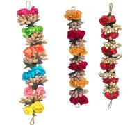 Swadeshi Desire Gajra de flores artificiales, accesorios para el cabello para mujeres y niñas, juego de 3