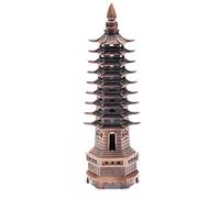 Swadeshi Desire Torre de pagoda educativa Feng Shui de 9 capas para un mejor rendimiento académico, estudios y memoria en la mesa de estudio, regalo Rakshabandhan de escritorio (acabado de cobre