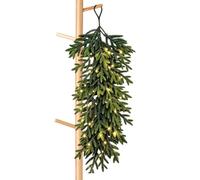 Swag Navidad para puerta de entrada ornamento de pared en verde artificial | Guirnalda de escalera para fiestas de Navidad, abrigo de chimenea, pared, ventana, interior, casa, granja, decoración