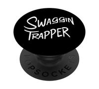 Swaggin Trapper Funny Hip Hop Swag Trap Music In The Hood PopSockets PopGrip Adhesivo