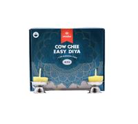 Swaha Easy Diya ghee Wicks/Diya batti 30 Pieces 1hr Burning time Wax Free clarified Butter Wicks for Puja Yoga & Meditation