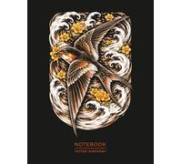 Swallow Tattoo Notebook - Japanese Style Art Journal: Flying Swallow Design Inspired by Traditional Tattoo Art (Tattoo Symphony)