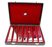 Swan Armónica polifónica de 24 hoyos 7 juegos plata C D E F G A B profesional rendimiento conjunto para adultos principiantes estudiantes niños regalo de interés perfecto