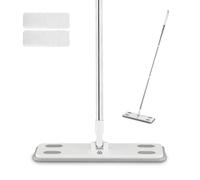 Swan Elevate Mopa electrostática con Capacidad de 180 Grados, Polvo húmedo y seco, Adecuado para Todo Tipo de Suelos, Incluye 25 paños húmedos (1 Paquete) y 25 paños Secos (1 Paquete), Color Blanco