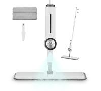 Swan Elevate - Mopa Plana 2 en 1 con Botella antifugas Recargable, Cuello Giratorio de 180°, gatillo fácil de apretar, 2 Almohadillas de Microfibra Premium, Accesorio para Herramientas de Limpieza
