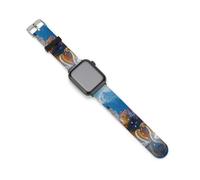 Swan Lake - Correas de repuesto de silicona para reloj de paisaje, compatibles con Apple Watch, 38mm/40mm, Acero inoxidable, Amatista