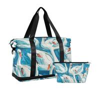 Swan′s Down Robin - Bolsa de viaje con correa ajustable para entrenamiento, multifuncional, plumón de cisne, color azul petirrojo, talla 1, Swan′s Down,Robin Blue, 1 size