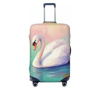 Swan Swimming in The Lake - Fundas elásticas para equipaje de viaje, a prueba de polvo, resistente a los arañazos, para maleta, de 22 a 24 pulgadas