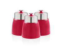 Swan SWKA1024RN Retro - Juego de 3 botes, color rojo