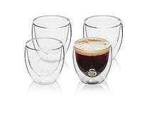 Swan SWKA54010N - Juego de 4 vasos de espresso de doble pared, capacidad de 100 ml, resistentes al calor