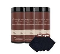 Swanky Leather Wipes - Leather Cleaner and Conditioner for Purses, Shoes, Furniture Polish & Car Seats, Prevents Fading & Cracking, Restores Softness & Shine - Canister, 200 Count