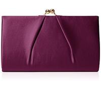 Swanky Swans - Mira Satin Classic Frame Bag, Carteras de mano Mujer, Purple, 5.1x12x20.8 cm (W x H L)