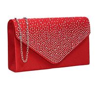 Swankyswans Abby Diamante estilo sobre para mujer, color Rojo, talla Talla única