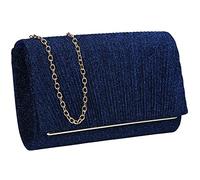SwankySwans Amy - Bolso de mano para mujer, brillante, para fiesta, graduación, boda, noche, azul cobalto, One Size