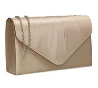 SwankySwans Chantel - Bolsa de satén para mujer, Dorado, S, Elegante