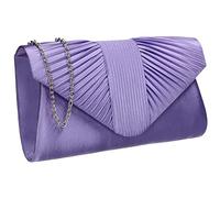 SwankySwans Sophie - Bolso de mano de satén para mujer, para fiesta, graduación, boda, noche, Lila, One Size