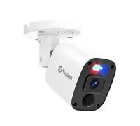 Swann Cámara Bala de luz Intermitente DVR Adicional con Foco de Sensor, Video 4K UHD, diseño Interior o Exterior, visión Nocturna a Color del anochecer al Amanecer, más detección Real de Calor,