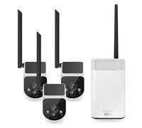Swann MaxRanger4K - Sistema de seguridad NVR inalámbrico con 3 cámaras, panel solar cargado para siempre, cámara 4K, cámaras Wi-Fi más largas al aire libre, visión nocturna a color, detección
