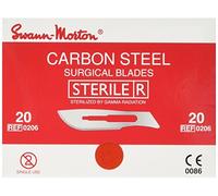 Swann Morton 0206 - Hoja estéril, tamaño 20, paquete de 100 unidades