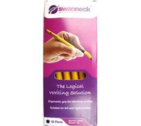 swanneck pens left-hand logic school pack ten pens yellow black ink