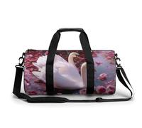 Swans in The Lake - Bolsa de viaje para gimnasio, para mujeres y hombres, bolsa de lona cilíndrica, bolsa de entrenamiento deportiva con correa para el hombro