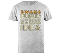 Swans - Public Castration Is A Good Idea Camiseta Gris para Hombre Camiseta Masculina Regular