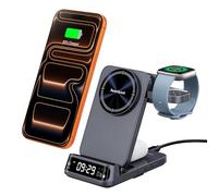 SwanScout Cargador Inalámbrico Magnético para Fitbit Versa 4/3/Sense 2/1/Ace LTE, Estación de Carga para iPhone Air/17/16/15/14, para Samsung 26/Z Flip 7/S25/S24/S23, SwanScout 708MG2 (Sin Adaptador)