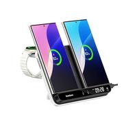 SwanScout Cargador Inalámbrico para Samsung, Estación de Carga Dual para Samsung Galaxy S25/S24/S23/S22/S21/Z Flip 7/Z Fold 7, Galaxy Watch 8/8 Classic/7/Ultra/6/5/4, SwanScout 710S
