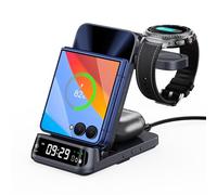 SwanScout Cargador Inalámbrico para Samsung Galaxy Z Flip 7/7 FE/6/5/4/3, Estación de Carga para Galaxy Watch 8/8 Classic/Ultra/7/6/5/4/3, Galaxy Buds 3 Pro/3/2 Pro, SwanScout 708F (Sin Adaptador)