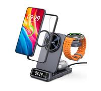 SwanScout Magnético Cargador Inalámbrico para Samsung, Estación de carga 3 en 1 para Galaxy S26 Ultra/S25/Z Flip 7, Cargador para Galaxy Watch 8 Classic/8/Ultra/7/6, para Galaxy Buds 4,SwanScout 708SM