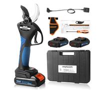 SWANSOFT 8605 Tijeras de Podar Electrica, 40mm Progresivo Tijeras de Podar Bateria, 1050W 2x21V 2A Tijera de Podar Electrica Bateria Profesional para Viñedos Jardinería