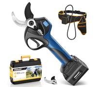 SWANSOFT 8605PRO Tijeras de Podar Electricas 40mm, 21V 2x4Ah 1050W Tijera de Poda a Batería con LCD para Olivar, Viñedos y Huertos