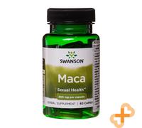 Swanson 2000mg Maca 60 Cápsulas Salud Sexual Soporte Suplemento