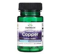 Swanson - Albion® COPPER 2 mg | Cobre Quelado | Alta Biodisponibilidad para el Sistema Inmunológico y Salud Ósea - 60 Cápsulas