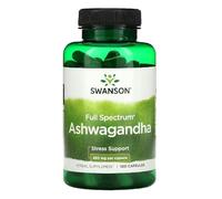 Swanson - Ashwagandha Extract 450mg | Apoyo Natural para el Alivio del Estrés y el Vigor - 100 Cápsulas