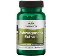 Swanson, Ashwagandha Extract (Extracto de Ashwagandha), 450mg, Estandarizado en Withanolide, 60 Cápsulas, Testado en Laboratorio, Sin Soja, Sin Gluten, No GMO