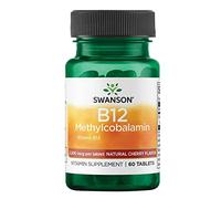 Swanson, B12 Methylcobalamin, 2500mcg, Depot, 1 Comprimido cada 5 Días, 60 Comprimidos veganos, Alta Dosis, Testado en Laboratorio, Vegetariano, Sin Soja, Sin Gluten, No GMO