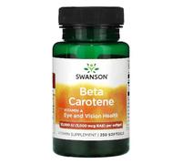 Swanson - BETA CAROTENE 10000IU 3000MCG | Beta-Caroteno de Alta Potencia | Suplemento vitamínico para ojos y piel - 250 cápsulas