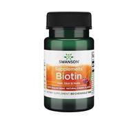 Swanson Biotina 5000 mcg, Sabor Natural Cereza - 60 Tabletas