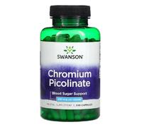Swanson - CHROMIUM PICOLINATE 200 mcg | Picolinato de Cromo | Apoya el nivel saludable de azúcar en sangre y el metabolismo - 200 cápsulas